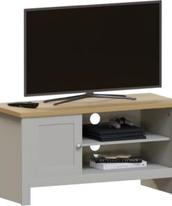 Vida Designs Arlington Mueble para TV de 1 puerta, armario, soporte, aparador para entretenimiento en el salón (Gris)