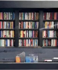 Mini Estante de Libros Vitrina | Minibiblioteca Decorativa con Estante Literario Calmante Antiestrés para Escritorio, Mesita de Noche, Sala de Estudio y
