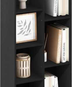 Furinno Luder Estantería Abierta Librería de 7 Cubos, Madera Negra