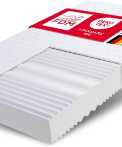 FDM Colchón de 120 x 200 cm, dureza H3, H4, Altura de 14 cm, colchón de Espuma fría, colchón Enrollable de Doble Cara, Espuma HR, 7 Zonas de Confort, con Tejido hipoalergénico Lavable, Funda Oeko-Tex