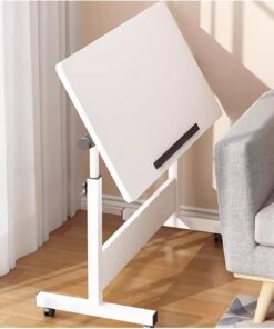 Mesa rodante para Oficina Mesita de Noche móvil Mesa Plegable Que eleva y Baja el Escritorio Aprendizaje por computadora Auxiliar sofá inclinable Simple Ajustable