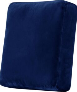 Yeahmart Funda de cojín de asiento de sofá, fundas de cojín de terciopelo elástico, fundas de cojín de repuesto para cojines individuales con parte inferior elástica (azul, 1 plaza)
