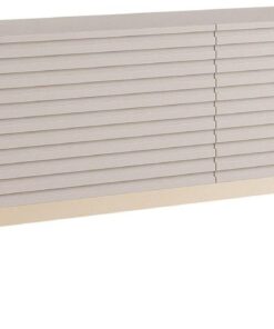 Selsey Mueble TV con Compartimentos Abatibles e Iluminación LED, 139 cm - Muebles de Salón en Cachemir sobre Patas Doradas, Diseño Moderno y Elegante para Mueble TV Salón