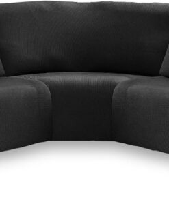 Juego de fundas antideslizantes para sofá de esquina de 5 plazas y fundas de cojín, protector de muebles antideslizante para sillones y decoración de sala de estar