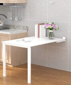 XJBTBA Mesa Plegable de Hoja Abatible Montada en la Pared, Escritorio Compacto para Oficina en Casa y Mesa de Comedor de Cocina, Convertible para Espacios Pequeños, 120x50 cm, Elegante y Versátil