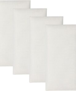 Paneles de pared acolchados, 4 unidades, 40 x 20 cm, panel acolchado autoadhesivo, cojín de pared para cabecero de cama, habitación infantil, dormitorio y oficina, relleno suave (blanco)