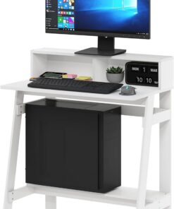 Furinno Simplista Oficina Informática A Frame, Engineered Wood, Blanco, 45.47 (D) x 80.26 (W) x 90.42 (H) cm