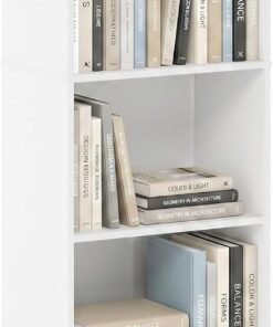 Furinno Pasir Estantería Abierta Librería de 5 Niveles, Blanco