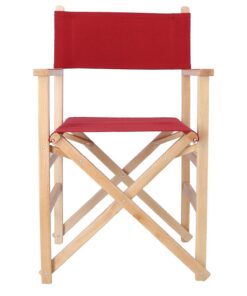 WELL HOME MOBILIARIO & DECORACIÓN Sillon Director Sunset Acabado en Barniz, Lona Granate, 51x46x86 cm