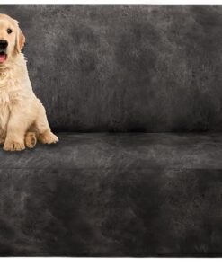 molasofa Funda de sofá biplaza de gran tamaño para decoración del hogar, funda de sofá biplaza suave similar al cuero, funda antideslizante de 1 pieza para perros/gatos/niños (sofá biplaza de gran