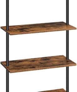 HOOBRO Estantería Industrial de 6 Niveles de Madera aglomerada con Marco de Metal estabilizador para Oficina en casa, Sala de Estar EBF65CJ01