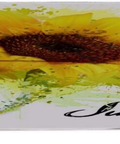 A.Monamour Fundas Decorativas para Sofás Acuarela Amarillo Girasol Pintura Floral Fondo Terciopelo Fundas de Sillón Sofá Protector Funda de Sofá 1 Plaza 2 Plazas 3 Plazas