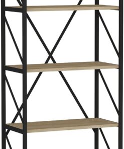 WELL HOME MOBILIARIO & DECORACIÓN Estantería Decorativa librería para SALÓN o RECIBIDOR, conglomerado recubierta melamina, en Color Roble Zafiro 150x64,2x30