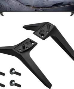 Juego De 2 Patas para LG TV Mueble, Patas De Muebles De TV Base De Soporte para LG Tvs 49 59 55 Y 60 Pulgadas Soporte De Reemplazo para Televisores con Tornillos Negros (49 59 55 Pulgadas)