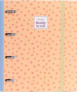 Mr. Wonderful Carpeta con Anillas y Folios Erizo Ready to Roll – Archivador Escolar con 120 Hojas Cuadriculadas