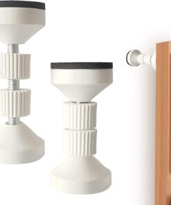 2 tapones para cabecero, mesilla de noche, soporte telescópico, tapones estabilizadores, la longitud se puede ajustar libremente entre 2.5 y 2.75 pulgadas, color blanco