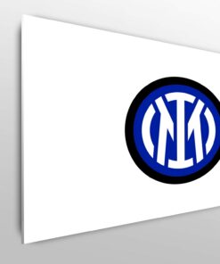 Licensed Décor Cabecero Individual Ajustable del FC Internazionale Milano, 100 cm (Ancho) x 75 cm (Alto) - Escudo sobre Blanco - Producto Oficial
