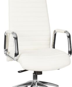 hjh OFFICE 600902 Silla de Oficina giratoria ASPERA 20 Cuero Crema, Sillón Alta Gama, Silla de Respaldo Alto