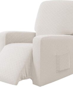 EBETA Funda de Sillón Relax Elástica Completo Protector para Sillón Reclinable, Funda para sillón reclinable (Blanco)