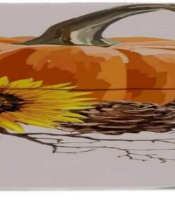 A.Monamour Fundas Decorativas para Sofás Girasoles Plumas De Calabaza Ramas De Los Árboles Terciopelo Fundas de Sillón Sofá Protector Funda de Sofá 1 Plaza 2 Plazas 3 Plazas