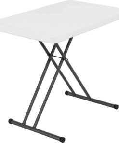 Lifetime 28241 Mesa Personal de Altura Ajustable de 30 Pulgadas, Granito Blanco, 30 Pulgadas