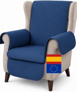 Funda Sillón Relax Reclinable y Butaca Orejero – Funda Sofá 1 Plaza Acolchada Reversible y Lavable – Protector contra Manchas y Arañazos – para Mascotas y Niños – Fabricado en España
