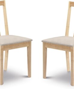 Julian Bowen Juego de 2 sillas de comedor Rufford, natural
