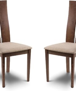 Julian Bowen Juego de 2 sillas de comedor Cayman, nogal