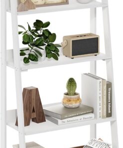 Furinno Escala de Bibliotecas de 5 Niveles, Blanco