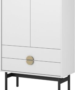 Selsey Stoon - Cómoda (2 Puertas, 2 cajones, 85 cm), Color Blanco