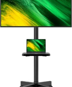 Hemudu Soporte TV Ruedas, Móvil Soporte de Pie para TV para 23-60 Pulgadas de Plasma/LCD/LED, Mueble TV con Ruedas de hasta 35kg, Máx VESA 400x400mm