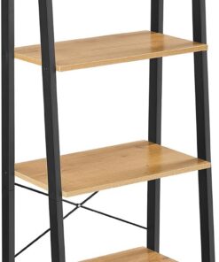 VASAGLE LLS044B05, Madera de ingeniería Acero aleado, Marrón Miel y Negro, 4 Niveles