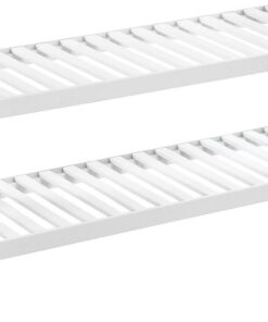 SONGMICS Zapatero de Entrada, 2 Niveles, Estante para Zapatos de Madera de Bambú, Delgado, para Salón Pasillo Dormitorio Baño, 26 x 70 x 33 cm, Blanco LBS02WT
