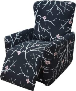 Fundas elásticas para sillón reclinable, estampado moderno, antideslizante, fáciles de instalar y lavar (color 02)