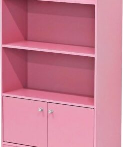 Furinno Stylish KidKanac Estantería, Madera, Rosa