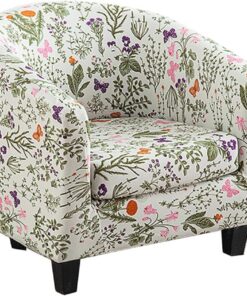 Funda de Sillón Chesterfield Tullsta Elástica Funda de Sofa 1 Plaza Tub Chair Funda para Silla Club Salvia
