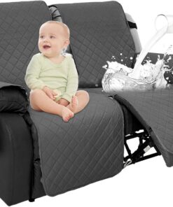 Fundas para sofás y sillones - Protector de sofá reclinable, protector de muebles de 2 plazas, fundas para sillones reclinables, funda de sofá súper suave, fundas para sillones reclinables con correas