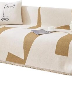 Fundas de sofá de chenilla reversibles para sofá, toalla para sillón, dos sillones y chaise longues, protectores antideslizantes
