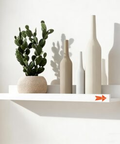 Baldas Flotantes Pared 30 cm, Horizontal Diseño Estanteria Pared Madera De Pino, Estanteria Baño para Cocina, Salón y Oficina, Blanco Estante Flotante, para Montaje en Pared