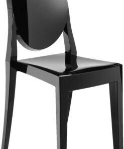 Kartell Victoria Ghost, Set de 2, Negro Brillante