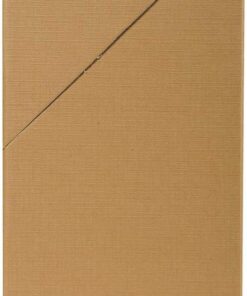 Caja archivadora de lona de Exacompta, color marrón tabaco de 9 cm
