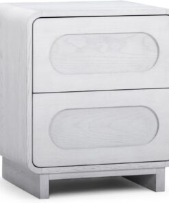 Teamson Home Tenley - Mesita de Noche de 20 Pulgadas de Ancho con 2 cajones, Moderna mesita de Noche con cajones a presión, Almacenamiento versátil para el Dormitorio para Libros y artículos