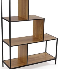 Versa Librería de Estilo Industrial, Medidas (Al x L x An) 112,40 x 30 x 80 cm, Color Marrón