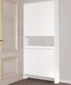 5 Estantes Estantes de Suelo Ultra Estrechos, Almacenamiento Oculto Detrás de La Puerta, Organizador de Almacenamiento Que Ahorra Espacio for Libros, Dormitorio(Wit,80cm/31.5in)