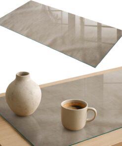 Tapa para Mesa de Centro 140x70 cm | Rectangular | Bordes Pulidos | Elegancia discreta | Pies Antideslizantes | Vetro Temperato | con Impresión Decorativa | para la Cocina y Salón