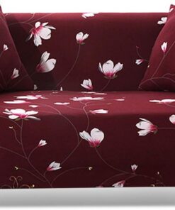 Fundas Elástica para Sofá Cubre Sofá Serie de Flores y Hojas 1 Plaza, Magnolia-R