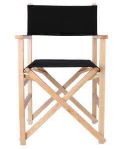 WELL HOME MOBILIARIO & DECORACIÓN Sillon Director Sunset Acabado en Barniz, Lona Negra, 51x46x86 cm