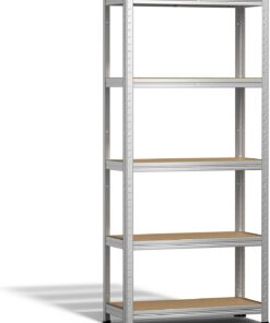 VOUNOT® Estantería Metálica 150x70x30 cm, Estante Almacenamiento de 5 Niveles, Estantería Cargas Pesadas Baldas Ajustables Montaje sin Herramientas Carga de 875 kg, para Garaje Trastero Sótano Almacén