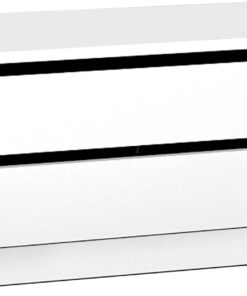 duehome | Cajonera Armario Dos cajones, Mueble Auxiliar Almacenamiento Dormitorio, Modelo Uniq, Color Blanco, Medidas: 77 cm (Largo) x 38 cm (Alto) x 45 cm (Fondo)