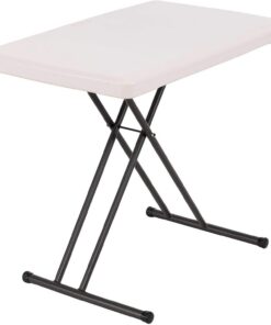 Lifetime Mesa Personal de Altura Ajustable de 76 cm, Almendra